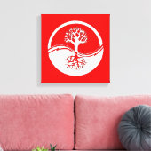 Rot-Weiß-Yan Leinwanddruck (Insitu (Wohnzimmer))