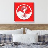 Rot-Weiß-Yan Leinwanddruck (Insitu (Schlafzimmer))