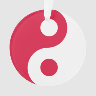 Rot-Weiß Yin Yang Ornament