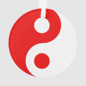 Rot-Weiß-Yin-Yang-Symbol Ornament (Rückseite)