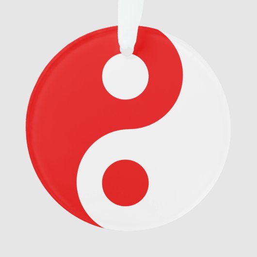 Rot-Weiß-Yin-Yang-Symbol Ornament (Vorderseite)