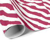 Rot-Weiß-Zebrastreifen-Muster Geschenkpapier (Rolleneckpunkt)
