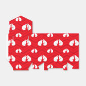 Rot, weiß, Zickzack, Boxer, Boxhandschuhe Geschenkschachtel (Ungefaltet)
