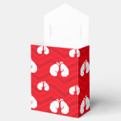 Rot, weiß, Zickzack, Boxer, Boxhandschuhe Geschenkschachtel (Geöffnet)