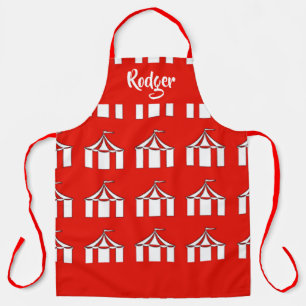 Rot-Weiß-Zirkuszelte Schürze