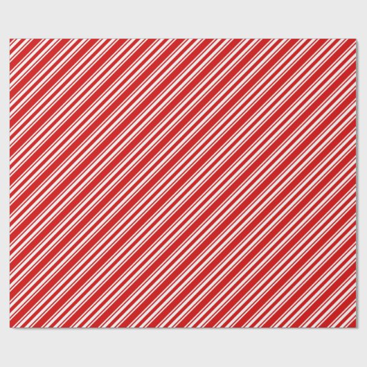 Rot-Weiß-Zuckerrohr gestreift Geschenkpapier (Flach)