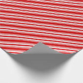 Rot-Weiß-Zuckerrohr gestreift Geschenkpapier (Ecke)