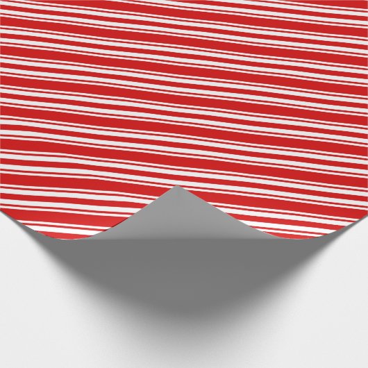 Rot-Weiß-Zuckerrohr gestreift Geschenkpapier (Ecke)