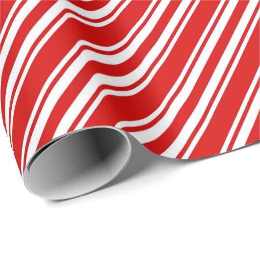 Rot-Weiß-Zuckerrohr gestreift Geschenkpapier (Rolleneckpunkt)