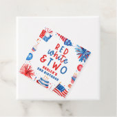 Rot, Weiß & Zwei 4. Juli 2010 Party Geschenkanhänger (Beispiel)