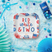 Rot, Weiß & Zwei 4. Juli 2010 Party Pappteller (Party)