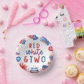 Rot, Weiß & Zwei 4. Juli 2010 Party Pappteller (Party)