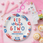 Rot, Weiß & Zwei 4. Juli 2010 Party Pappteller (Party)