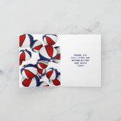 Rot-weiße Basketball Mädchen Geburtstag Karte