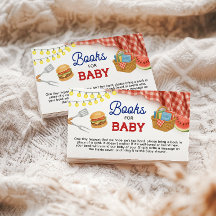 Rot-weiße BBQ-Baby-Shower-Bücher für Baby