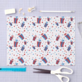 Rot, weiße blaue Confetti-Geschenke Seidenpapier (Handwerk)