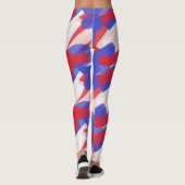 Rot Weiße Blaue Leggings (Rückseite)