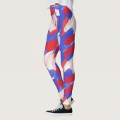 Rot Weiße Blaue Leggings (Links)