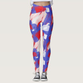 Rot Weiße Blaue Leggings (Vorderseite)