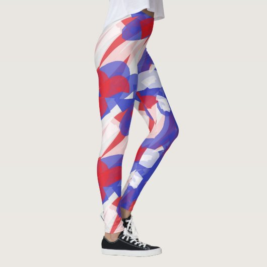 Rot Weiße Blaue Leggings (Rechts)