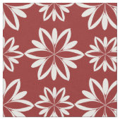 Rot-weiße Blume mit Blumenmuster Stoff (Nahaufnahme)