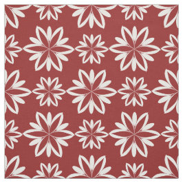 Rot-weiße Blume mit Blumenmuster Stoff