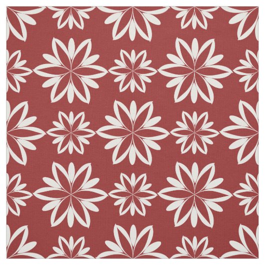 Rot-weiße Blume mit Blumenmuster Stoff (Muster)