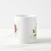 Rot-weiße Blumengrün Kaffeetasse (Mittel)