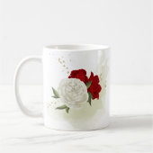 Rot-weiße Blumengrün Kaffeetasse (Links)