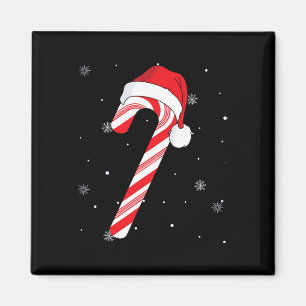 Rot-Weiße Candy Cane Santa Weihnachten Lustige Xma Magnet