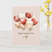 Rot Weiße Creme Herzen Liebe Valentinstag Karte (Gelbe Blume)