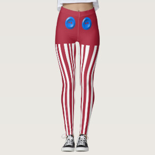 Rot-weiße Elfenhosen Leggings