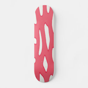 Rot-weiße Fantasie-Muster Skateboard