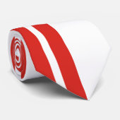 Rot-weiße fette Kreisstreifen positive negative Krawatte (Gerollt)