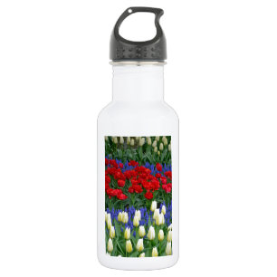 Rot-weiße Frühlingtulis Trinkflasche