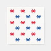 Rot-weiße Krabbenmuster 4. Juli patriotisch Serviette (Vorderseite)