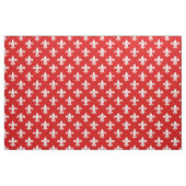 Rot, Weiße Lilie Muster Stoff (Fat Quarter (45,7 x 55,9 cm))