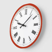 Rot-weiße Mauer römische Zahl der großen Große Wanduhr (Winkel)