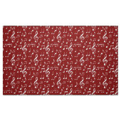 Rot-weiße Musiknoten Stoff (Fat Quarter (45,7 x 55,9 cm))