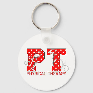 rot-weiße Polka-Punkte Schlüsselanhänger