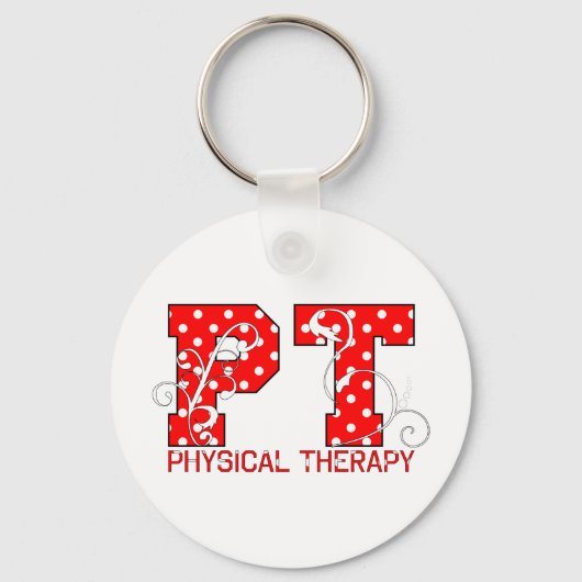 rot-weiße Polka-Punkte Schlüsselanhänger (Vorderseite)