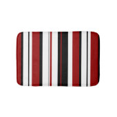 Rot-weiße schwarze Streifen Badematte (Vorderseite)