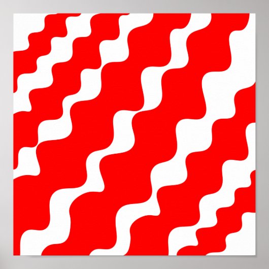 Rot-weiße Slangerwellen Poster (Vorne)