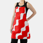 Rot-weiße Slangerwellen Schürze (InSitu)