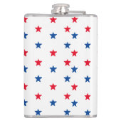 Rot-weiße Sterne Amerikanisches patriotisches Must Flachmann (Rückseite)