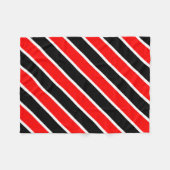 Rot-weiße Streifen Fleecedecke (Vorderseite (Horizontal))