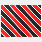 Rot-weiße Streifen Fleecedecke (Vorderseite (Horizontal))