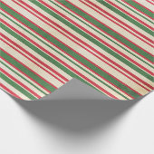 Rot-weiße Streifen Geschenkpapier (Ecke)