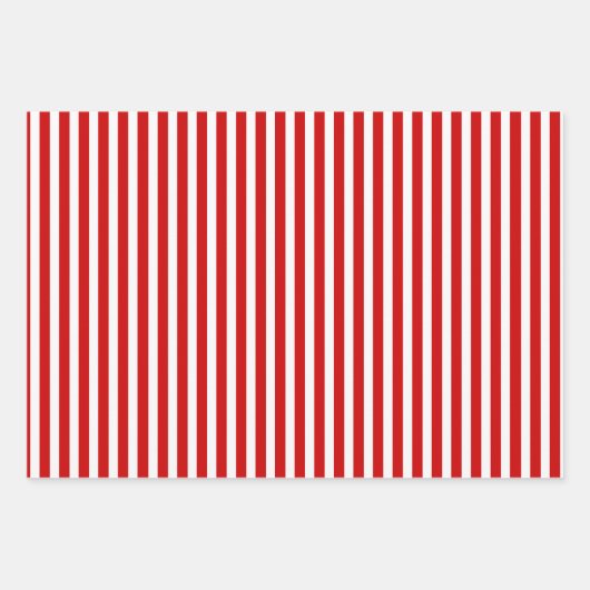 Rot-weiße Streifen Karo Rautengeometrie Geschenkpapier Set (Vorderseite 2)