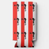 Rot-weiße Streifen Selters Dosenkühler (Rückseite)